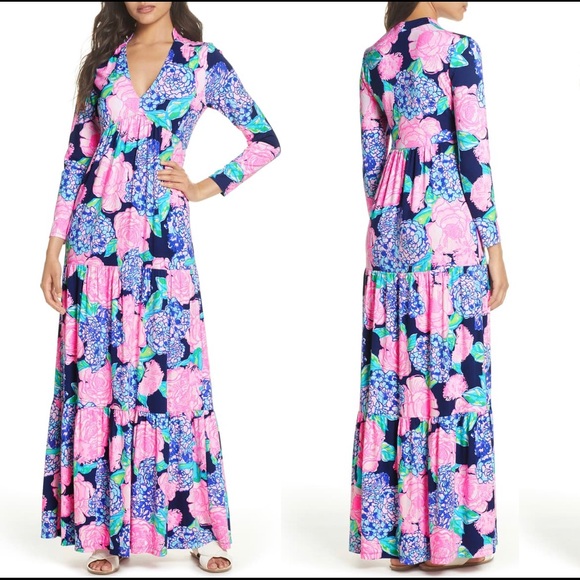 Lilly Pulitzer Dresses & Skirts - Lilly Pulitzer Maxi Dress Hey Hey Bouquet